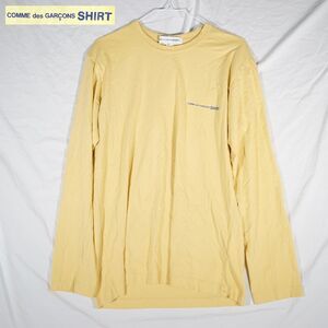 Comme des Garçons SHIRT Long Sleeve T-Shirt Yellow Logo XL